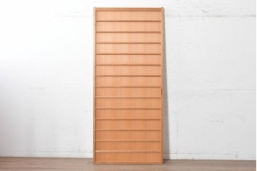ヴィンテージ建具　昭和後期　柾目が魅力的な舞良戸1枚　(R-090061)