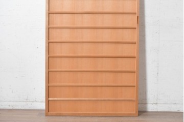 ヴィンテージ建具　昭和後期　柾目が魅力的な舞良戸1枚　(R-090061)