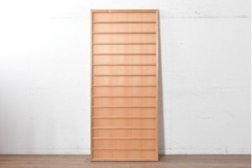 ヴィンテージ建具　昭和後期　柾目が魅力的な舞良戸1枚　(R-090061)