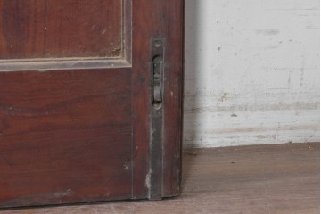イギリスアンティーク建具　1940年頃　高さ約2.5m　型ガラスがアクセントを添える引き戸1枚　(R-090072)