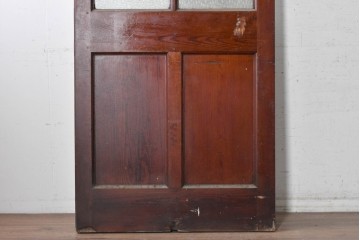 イギリスアンティーク建具　1940年頃　高さ約2.5m　型ガラスがアクセントを添える引き戸1枚　(R-090072)
