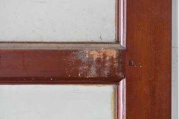 イギリスアンティーク建具　1940年頃　高さ約2.5m　型ガラスがアクセントを添える引き戸1枚　(R-090072)