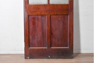 イギリスアンティーク建具　1940年頃　高さ約2.5m　型ガラスがアクセントを添える引き戸1枚　(R-090073)
