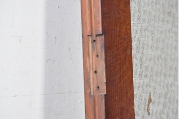 イギリスアンティーク建具　1940年頃　高さ約2.5m　型ガラスがアクセントを添える引き戸1枚　(R-090073)