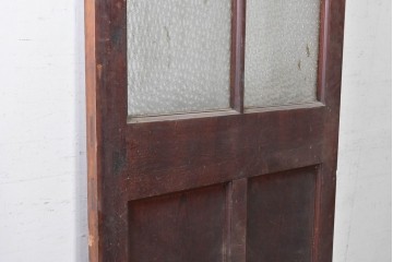 イギリスアンティーク建具　1940年頃　高さ約2.5m　型ガラスがアクセントを添える引き戸1枚　(R-090073)
