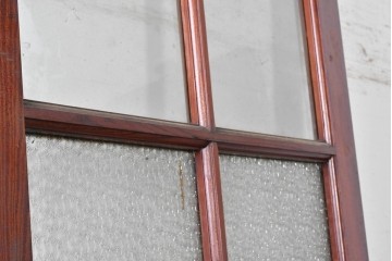 イギリスアンティーク建具　1940年頃　高さ約2.5m　型ガラスがアクセントを添える引き戸1枚　(R-090074)