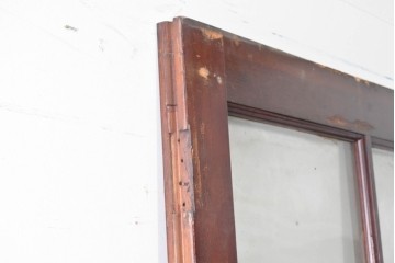 イギリスアンティーク建具　1940年頃　高さ約2.5m　型ガラスがアクセントを添える引き戸1枚　(R-090074)