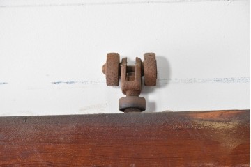 イギリスアンティーク建具　1940年頃　高さ約2.5m　型ガラスがアクセントを添える引き戸1枚　(R-090075)