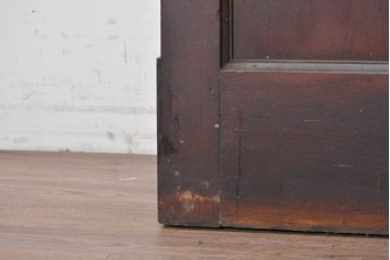 イギリスアンティーク建具　1940年頃　高さ約2.5m　型ガラスがアクセントを添える引き戸1枚　(R-090075)