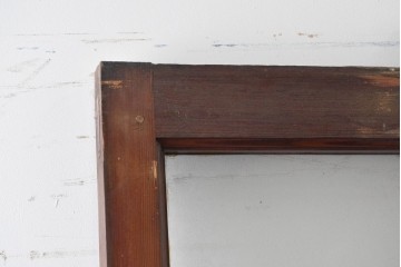 イギリスアンティーク建具　1940年頃　高さ約2.5m　型ガラスがアクセントを添える引き戸1枚　(R-090076)
