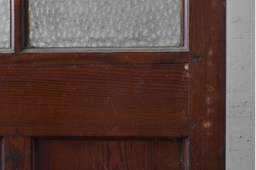 イギリスアンティーク建具　1940年頃　高さ約2.5m　型ガラスがアクセントを添える引き戸1枚　(R-090076)