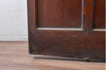 イギリスアンティーク建具　1940年頃　高さ約2.5m　型ガラスがアクセントを添える引き戸1枚　(R-090076)