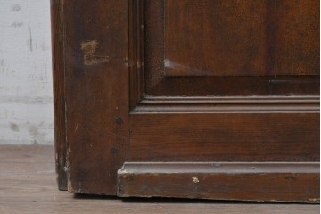 イギリスアンティーク　1920年頃　特大!!　高さ約2.7m　花瓶に生けた草花を繊細に描いたエッチングガラス入りドア1枚　(R-090080)