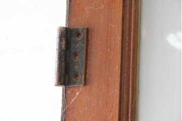 イギリスアンティーク　1920年頃　特大!!　高さ約2.7m　花瓶に生けた草花を繊細に描いたエッチングガラス入りドア1枚　(R-090080)