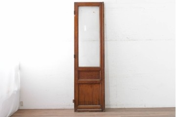 イギリスアンティーク　1920年頃　特大!!　高さ約2.7m　妖精のような女性と小鳥を描いたエッチングガラス入りドア1枚　(R-090082)