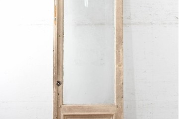 フランスアンティーク　1900年から1920年頃　特大!!　高さ約3m　花器から広がる草花のエッチング模様が印象的なドア1枚　(R-090083)