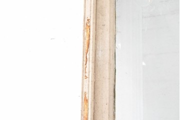 フランスアンティーク　1900年から1920年頃　特大!!　高さ約3m　花器から広がる草花のエッチング模様が印象的なドア1枚　(R-090083)