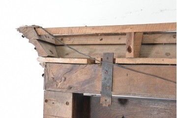イギリスアンティーク建具　オーク材　教会で使われた重厚感のある枠付きドア1枚　(R-090085)