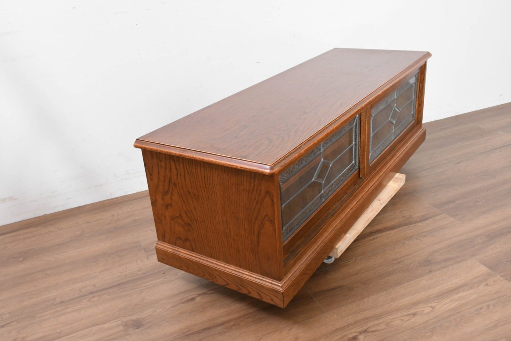 中古　美品　三越家具　COUNTRY HOUSE(カントリーハウス)　 Brugge(ブルージュ)　ステンドグラス扉が美しいテレビボード　(R-090087)