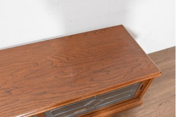 中古　美品　三越家具　COUNTRY HOUSE(カントリーハウス)　 Brugge(ブルージュ)　ステンドグラス扉が美しいテレビボード　(R-090087)