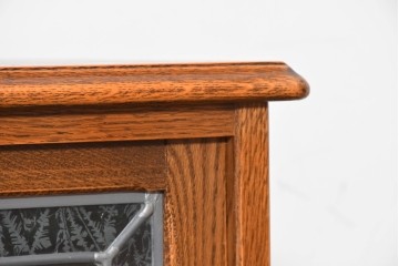 中古　美品　三越家具　COUNTRY HOUSE(カントリーハウス)　 Brugge(ブルージュ)　ステンドグラス扉が美しいテレビボード　(R-090087)