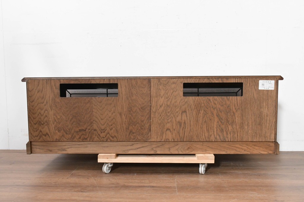 中古　美品　三越家具　COUNTRY HOUSE(カントリーハウス)　 Brugge(ブルージュ)　ステンドグラス扉が美しいテレビボード　(R-090087)