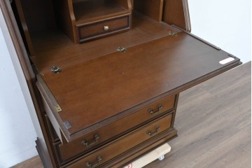 中古　maruni(マルニ木工)　地中海ロイヤルシリーズ(ROYAL)　格調高いビューローブックケース　定価約48万円　(R-090088)
