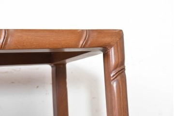 ヴィンテージ家具　1980年頃　花梨(カリン)材 　漢詩と花文様の象嵌入り飾り棚　(R-090089)