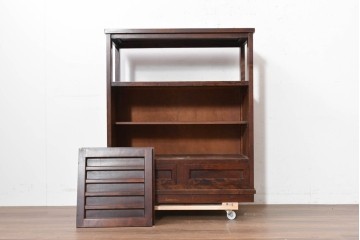 中古　美品　北海道民芸家具　HM105　和の空間に合うシンプルモダンな茶棚　定価約23万円　(R-090090)