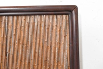 和製ヴィンテージ　1980年頃　 花梨(カリン)材 　四君子の象嵌が美しい唐木衝立　(R-090091)