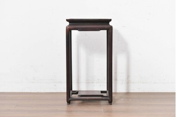 和製アンティーク　1940年頃　花梨(カリン)材　端正な直線美が魅力の花台　(R-090093)