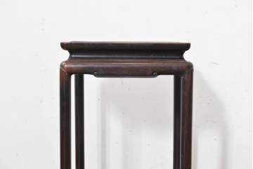 和製アンティーク　1940年頃　花梨(カリン)材　端正な直線美が魅力の花台　(R-090093)