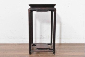 和製アンティーク　1940年頃　花梨(カリン)材　端正な直線美が魅力の花台　(R-090093)
