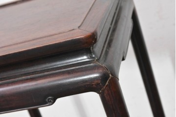 和製アンティーク　1940年頃　花梨(カリン)材　端正な直線美が魅力の花台　(R-090093)