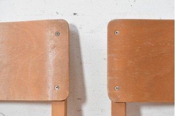 イギリスヴィンテージ　スタッキングできるスクールチェア4脚セット　(R-090099)