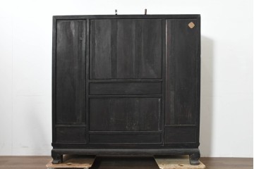 中国アンティーク　1940年頃　高級品!　紫檀(シタン)材　中国伝統の螺鈿細工が華やかなキャビネット　(R-090105)