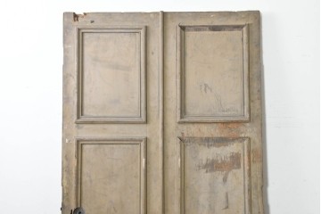 イギリスアンティーク建具　1910年頃　オーク材　特大!!　モールディングが重厚な佇まいを見せるドア1枚　(R-090106)