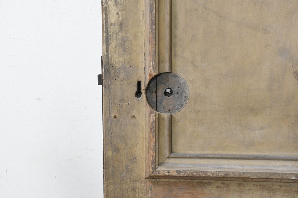 イギリスアンティーク建具　1910年頃　オーク材　特大!!　モールディングが重厚な佇まいを見せるドア1枚　(R-090106)