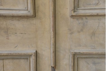 イギリスアンティーク建具　1910年頃　オーク材　特大!!　モールディングが重厚な佇まいを見せるドア1枚　(R-090106)