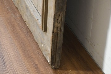 イギリスアンティーク建具　1910年頃　オーク材　特大!!　モールディングが重厚な佇まいを見せるドア1枚　(R-090106)