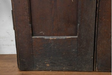 イギリスアンティーク建具　1920年頃　縦長のパネルデザインが印象的な両開きドア2枚(1対)セット　(R-090108)