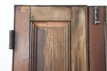 イギリスアンティーク建具　1920年頃　縦長のパネルデザインが印象的な両開きドア2枚(1対)セット　(R-090109)