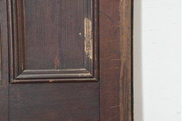 イギリスアンティーク建具　1920年頃　縦長のパネルデザインが印象的な両開きドア2枚(1対)セット　(R-090109)