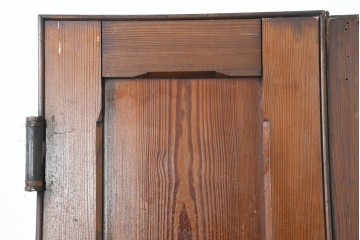 イギリスアンティーク建具　1920年頃　縦長のパネルデザインが印象的な両開きドア2枚(1対)セット　(R-090109)