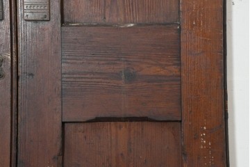 イギリスアンティーク建具　1920年頃　縦長のパネルデザインが印象的な両開きドア2枚(1対)セット　(R-090109)