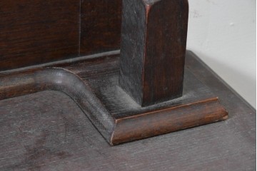 イギリスアンティーク　1920年頃　オーク材　ツイストレッグと面取りミラーが美しいミラーバックサイドボード　(R-090119)
