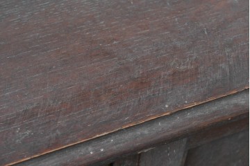 イギリスアンティーク　1920年頃　オーク材　ツイストレッグと面取りミラーが美しいミラーバックサイドボード　(R-090119)