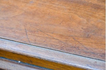 イギリスアンティーク　1920年頃　マホガニー材　オーバルミラーを備えたドレッシングチェスト　(R-090120)