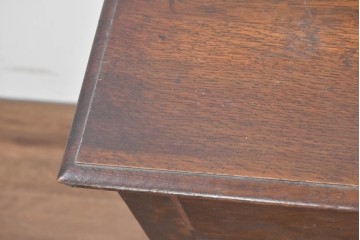 イギリスアンティーク　1920年頃　オーク材　ツイスト支柱と大きなミラーが印象的なドレッシングチェスト　(R-090121)