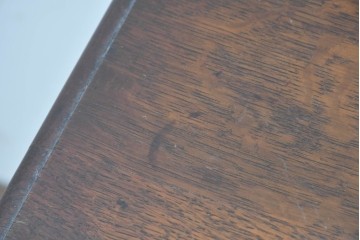 イギリスアンティーク　1920年頃　オーク材　ツイスト支柱と大きなミラーが印象的なドレッシングチェスト　(R-090121)